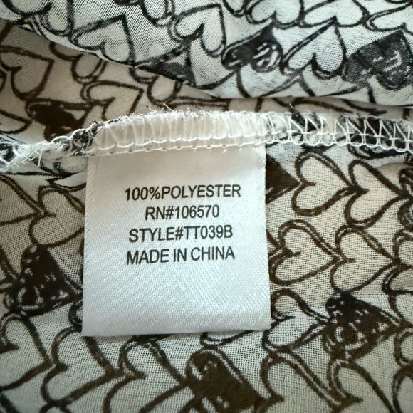 Tractr 2 Piece Tank And Cardigan,  Hearts Print, Girls, Size M, Worn - Picture 10 of 10